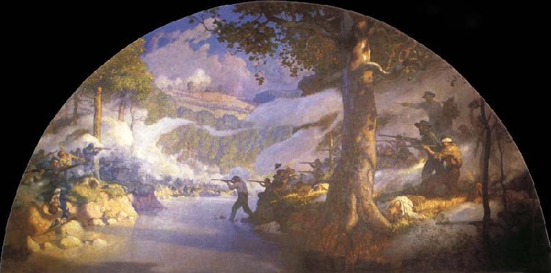 NC Wyeth The Battle of Wilson-s Creek oil painting image